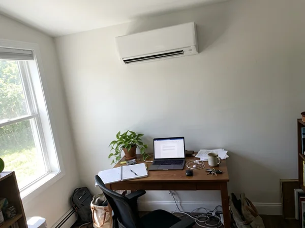 Mini-split head in a home addition with no ductwork